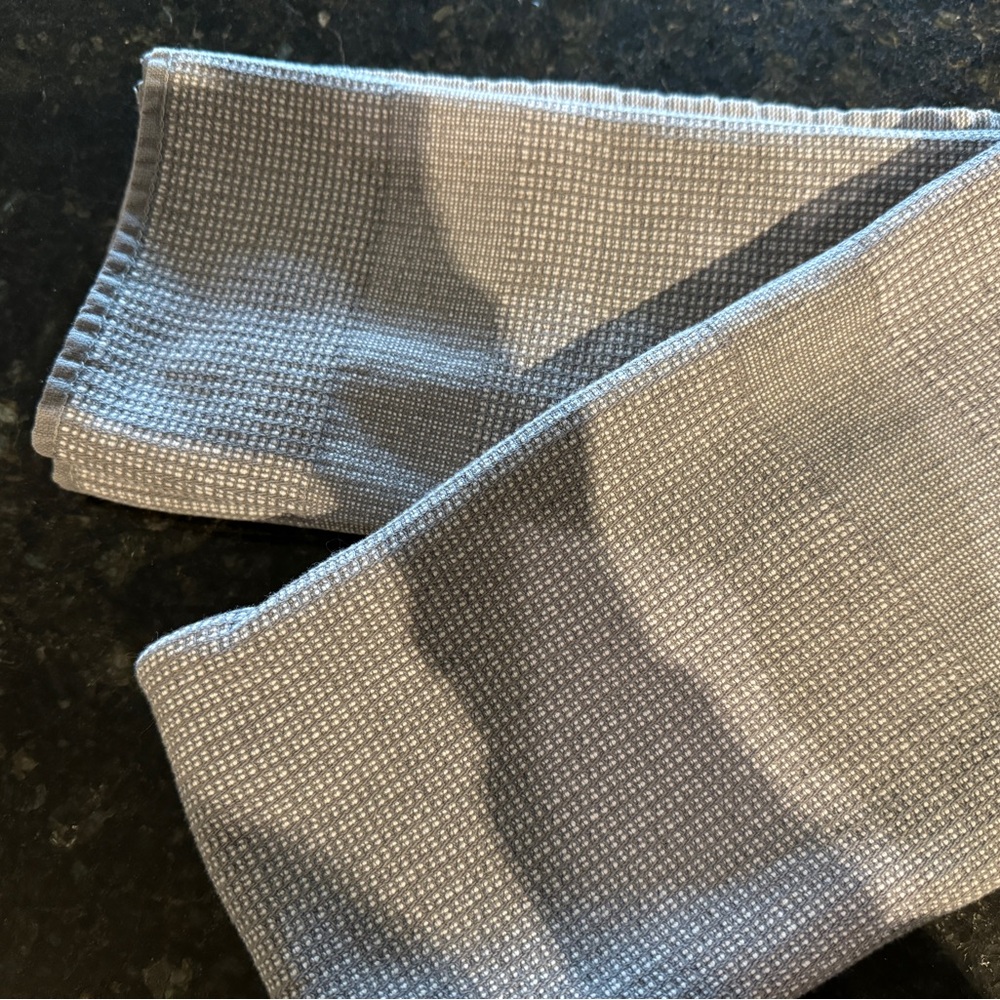 Set of 2 grey decorative kitchen towels, grey dish towels, grey kitchen towels